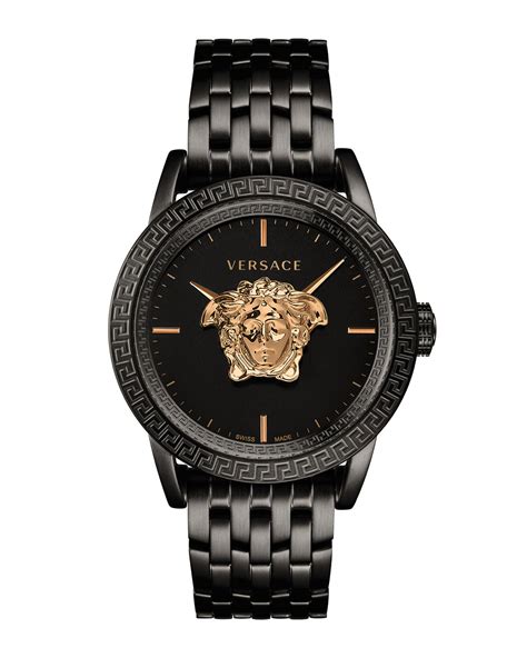 versace black gold watch|black and gold versace watch.